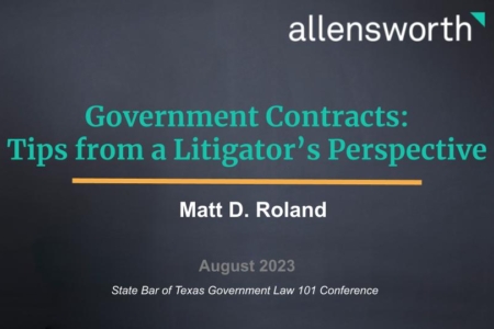 Image about Government Contracts: Tips from a Litigator’s Perspective
