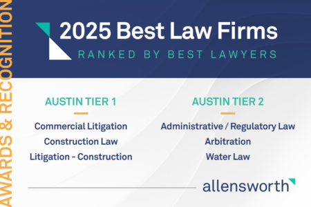 Image about Allensworth Best Law Firms® Recognition 2025